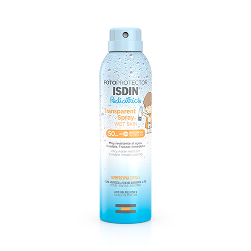 Fotoprotector ISDIN Transparent Spray Wet Skin Pediatrics SPF50 250ml