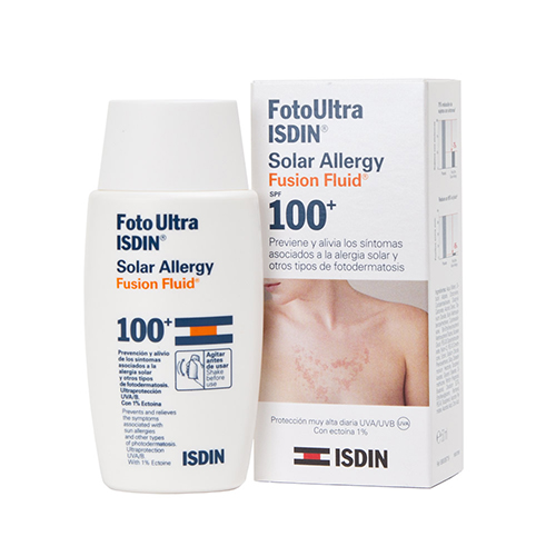 Foto Ultra ISDIN Solar Allergy Fusion Fluid SPF100+ 50 Ml